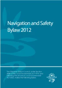 Navigation Bylaw Specified in Regulations Made Pursuant to Section 699A (2) of the Local Government Act 1974 and May Not Exceed $1000