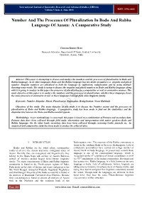 Number and the Processes of Pluralization in Bodo and Rabha Language of Assam: a Comparative Study