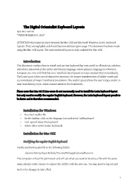 The Digital Orientalist Keyboard Layouts by L.W.C
