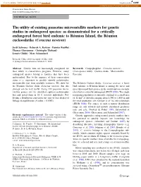 The Utility of Existing Passerine Microsatellite Markers for Genetic Studies in Endangered Species