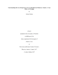 Understanding the Lived Experiences of Local Residents in Muskoka, Ontario: a Case Study on Cottaging