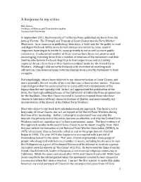 A Response to My Critics