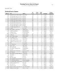 Accelerated Reader Tests by Title