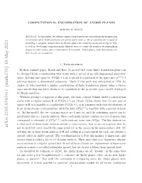 Computational Enumeration of Andr\'E Planes