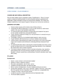 Fluids Core Courses