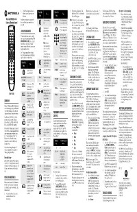 Motorola DRC800 4-In-1 Universal Remote Control User Guide