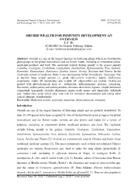 Orchid Wealth for Immunity Development-An Overview L.C