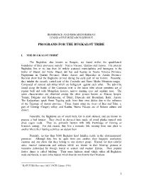 Programs for the Bugkalot Tribe