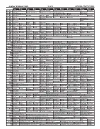Sunday Morning Grid 3/15/15 Latimes.Com/Tv Times