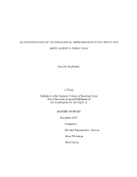 An Investigation of Technological Impressions in Steve Reich And