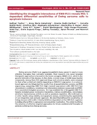 Identifying the Druggable Interactome of EWS-FLI1 Reveals MCL-1 Dependent Differential Sensitivities of Ewing Sarcoma Cells to Apoptosis Inducers