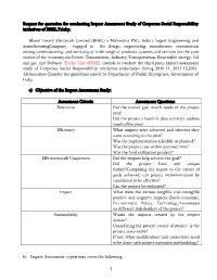 Impact Analysis Study for CSR Projects