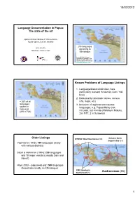 Language Documentation in Papua: the State of the Art