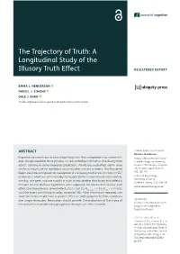 The Trajectory of Truth: a Longitudinal Study of the Illusory Truth Effect