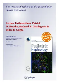 Vesicoureteral Reflux and the Extracellular Matrix Connection