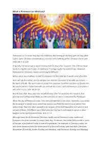 What Is Pentecost (Or Whitsun)?