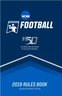 2019 Ncaa® Football Rules and Interpretations