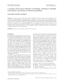 A Synopsis of the Genus Pteronia (Compositae: Astereae) in Namibia Including the Resurrection of Pteronia Quadrifaria