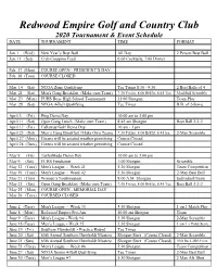 C:\Myfiles\2020 Tournament Schedule.Wpd