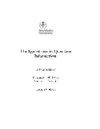 Con Gurations in Quantum Information