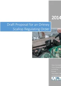 Draft Proposal for an Orkney Scallop Regulating Order