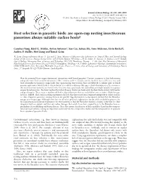 Host Selection in Parasitic Birds: Are Open-Cup Nesting Insectivorous Passerines Always Suitable Cuckoo Hosts?