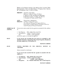 Minutes of the Regular Meeting of The