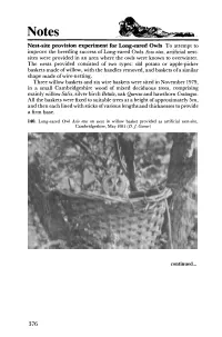 Nest-Site Provision Experiment for Long-Eared Owls to Attempt To