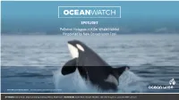 Pollution in Killer Whale Habitat Pinpointed by New Conservation Tool