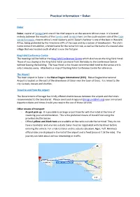 Practical Information – Dakar