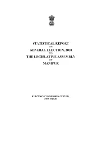 Statistical Report the Legislative Assembly of Manipur – in PDF