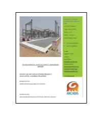 Environmental and Social Impact Assessment (ESIA) in Accordance with IFC’S Performance Standards