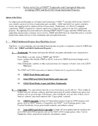 Policy on the Use of FIRST® Trademarks and Copyrighted Materials (Including FIRST and the LEGO Group Intellectual Property)
