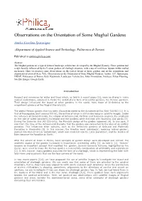 Sparavigna, A. (2015). Observations on the Orientation of Some Mughal Gardens. PHILICA.COM Article Number 455