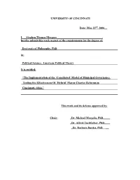 Stephen Thomas Mergner______, Hereby Submit This Work As Part of the Requirements for the Degree Of
