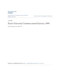 Xavier University Commencement Exercise, 1989 Xavier University, Cincinnati, OH