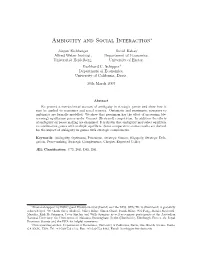 Ambiguity and Social Interaction∗