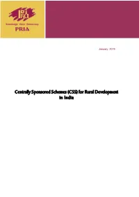 Centrally Sponsored Schemes (CSS) for Rural Development in India