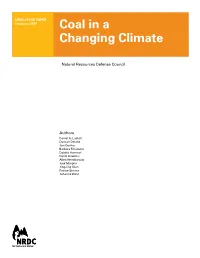 Coal in a Changing Climate (Pdf)