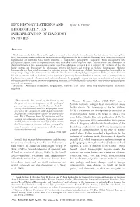 Life History Patterns and Biogeography: An
