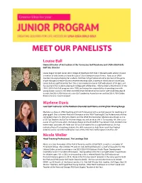 Meet Our Panelists