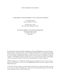 Nber Working Paper Series