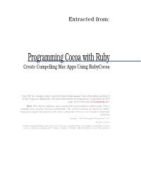 Programming Cocoa with Ruby Create Compelling Mac Apps Using Rubycocoa