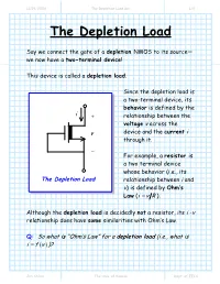 The Depletion Load.Doc 1/5