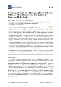 A Permanent, Real-Time Monitoring Network for the Volcanoes Mount Scenery and the Quill in the Caribbean Netherlands
