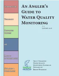 An Angler's Guide to Water Quality Monitoring