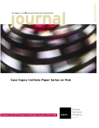 Cass-Capco Institute Paper Series on Risk
