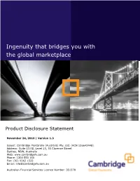 Financial Services Guide As Amended, Supplemented Or Updated from Time to Time