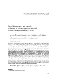 From Blastomeres to Somatic Cells: Reflections on Cell Developmental Potential in Light of Chimaera Studies – a Review