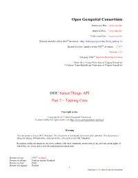 Open Geospatial Consortium OGC Sensorthings API Part